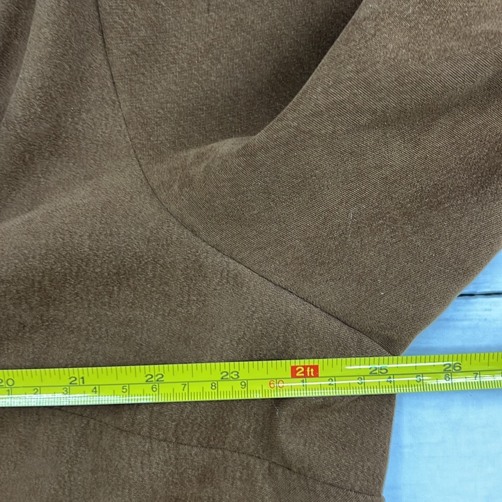 Vintage 220 Hickory Suede Feel Polyester Button-up Jacket Brown est SZ: M - Picture 3 of 5